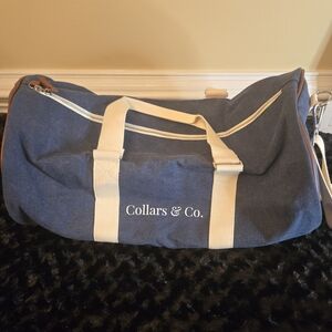 Collars & Co. Denim Gym Bag/Travel Carry-on Bag